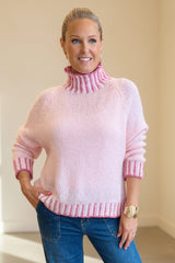 Contrast 'Hand Knit" jumper - Straight Hem