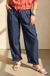Tapered Cotton Trousers