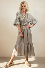 Maya Linen Maxi Dress