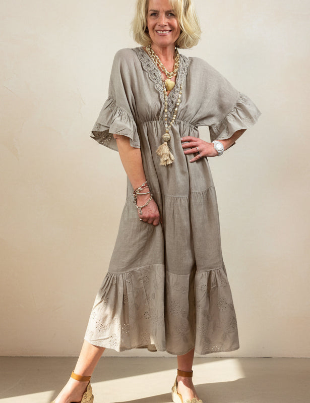 Maya Linen Maxi Dress