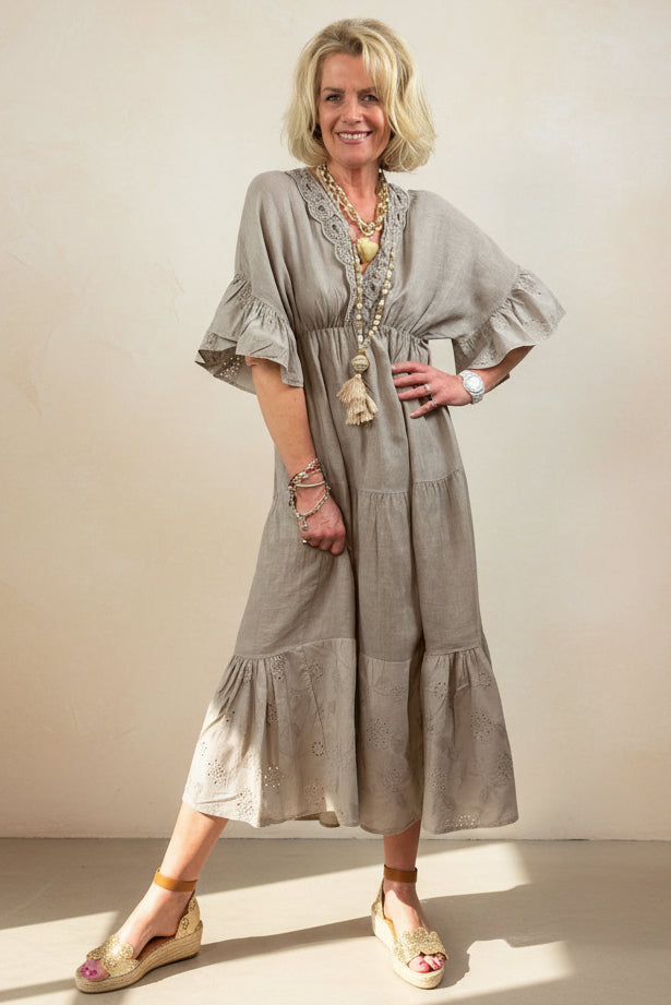 Maya Linen Maxi Dress