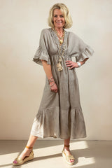 Maya Linen Maxi Dress