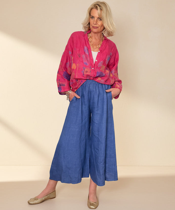 Linen Wide Leg Cullottes