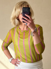 Henley Mesh Layering Top
