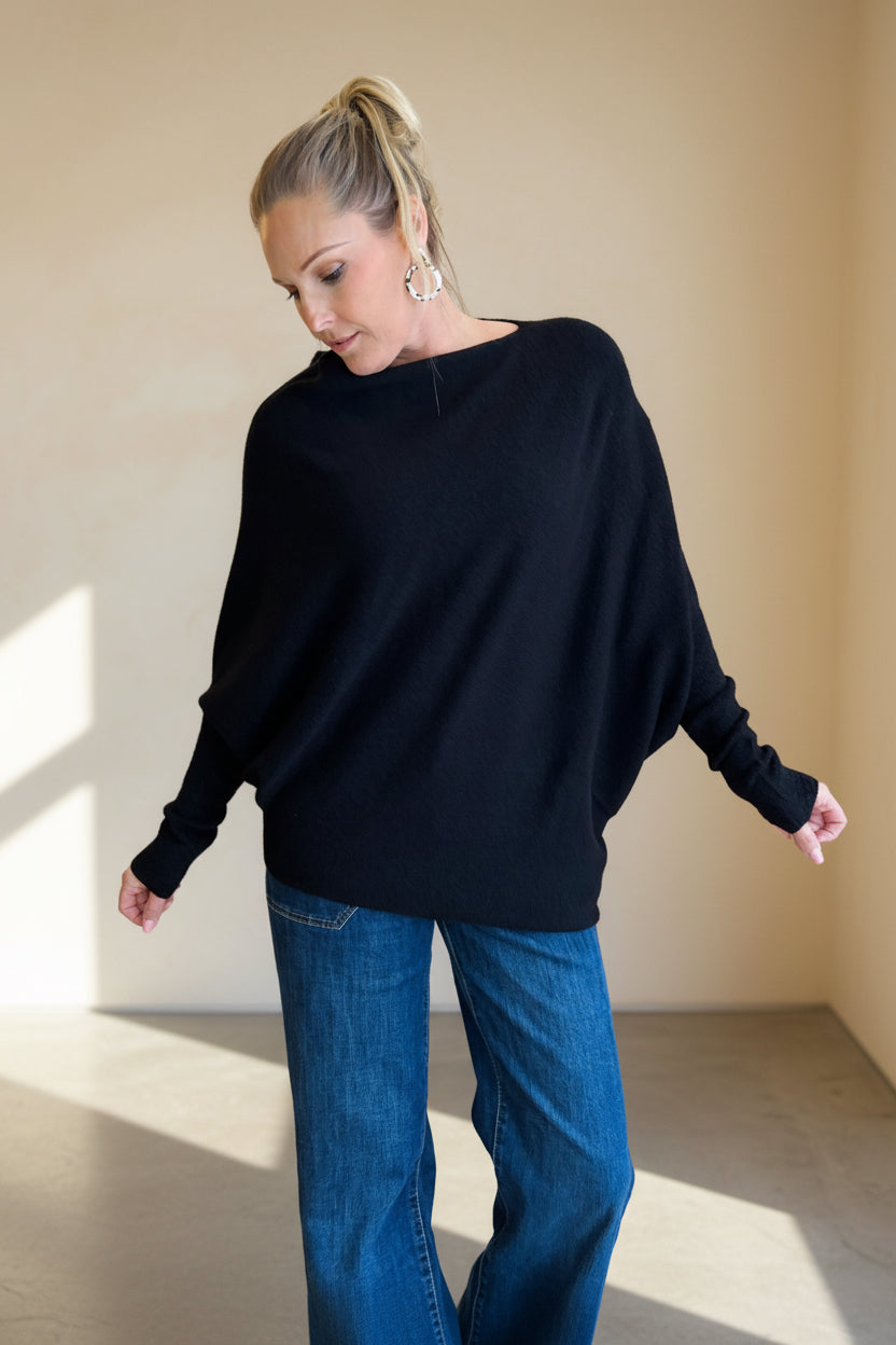 Asymmetric Slouch Italian Soft Knit