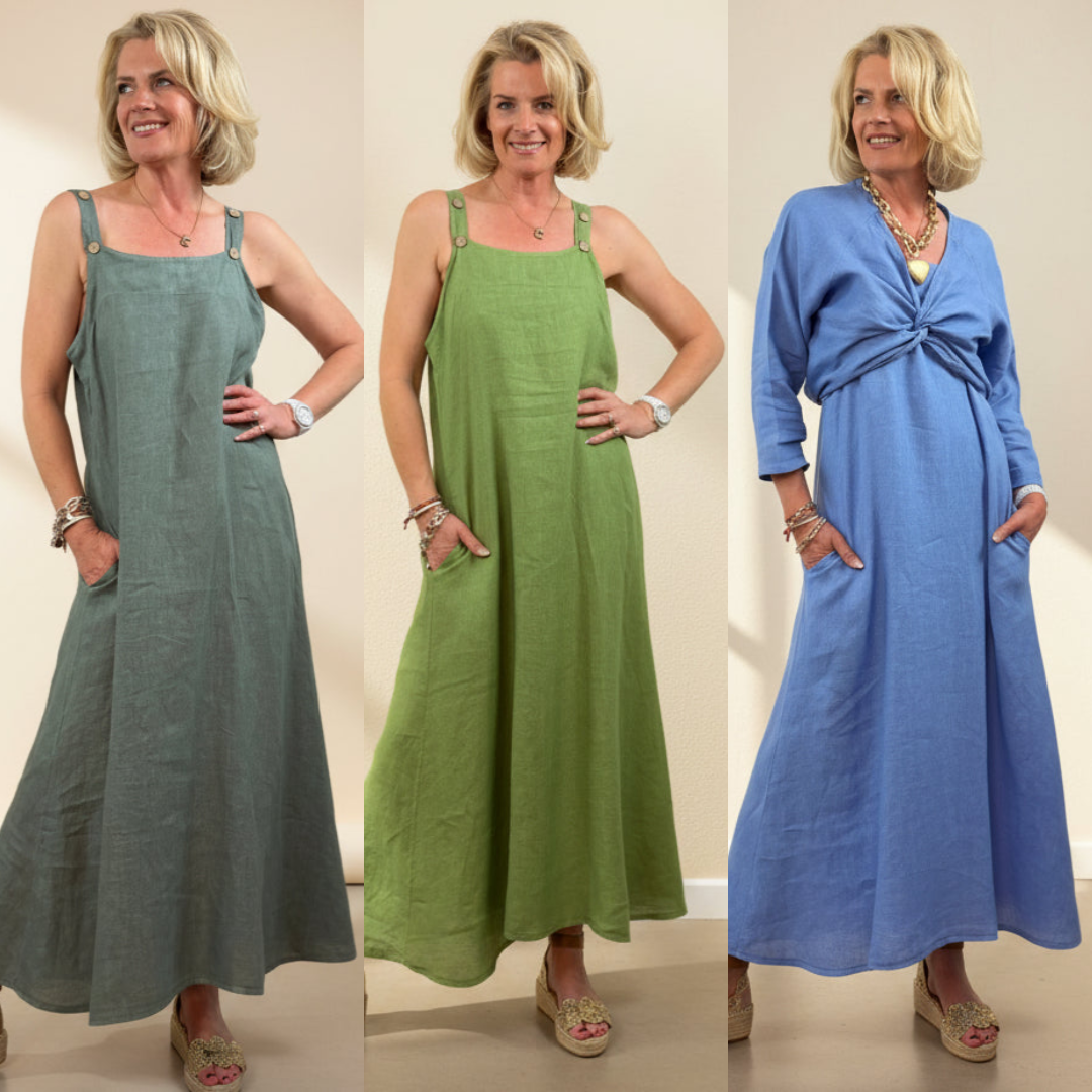Linen Pinafore Dress
