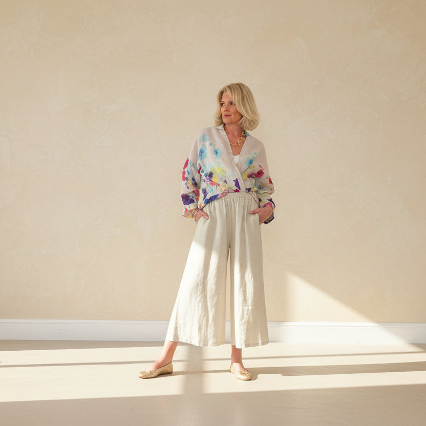 Claudia Painted Linen Shirt