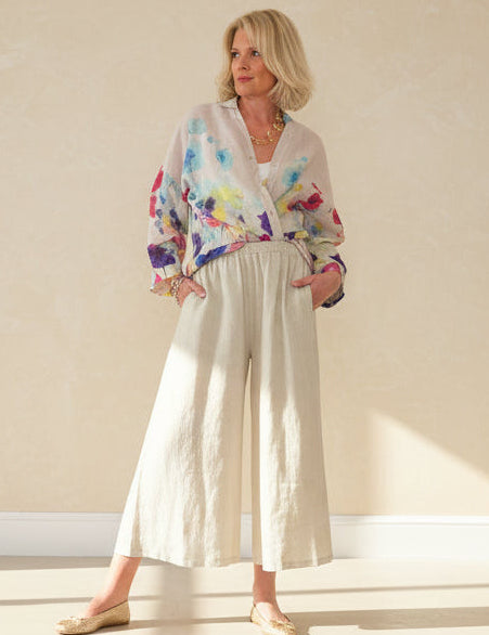 Claudia Painted Linen Shirt