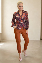Floral  Wrap Blouse