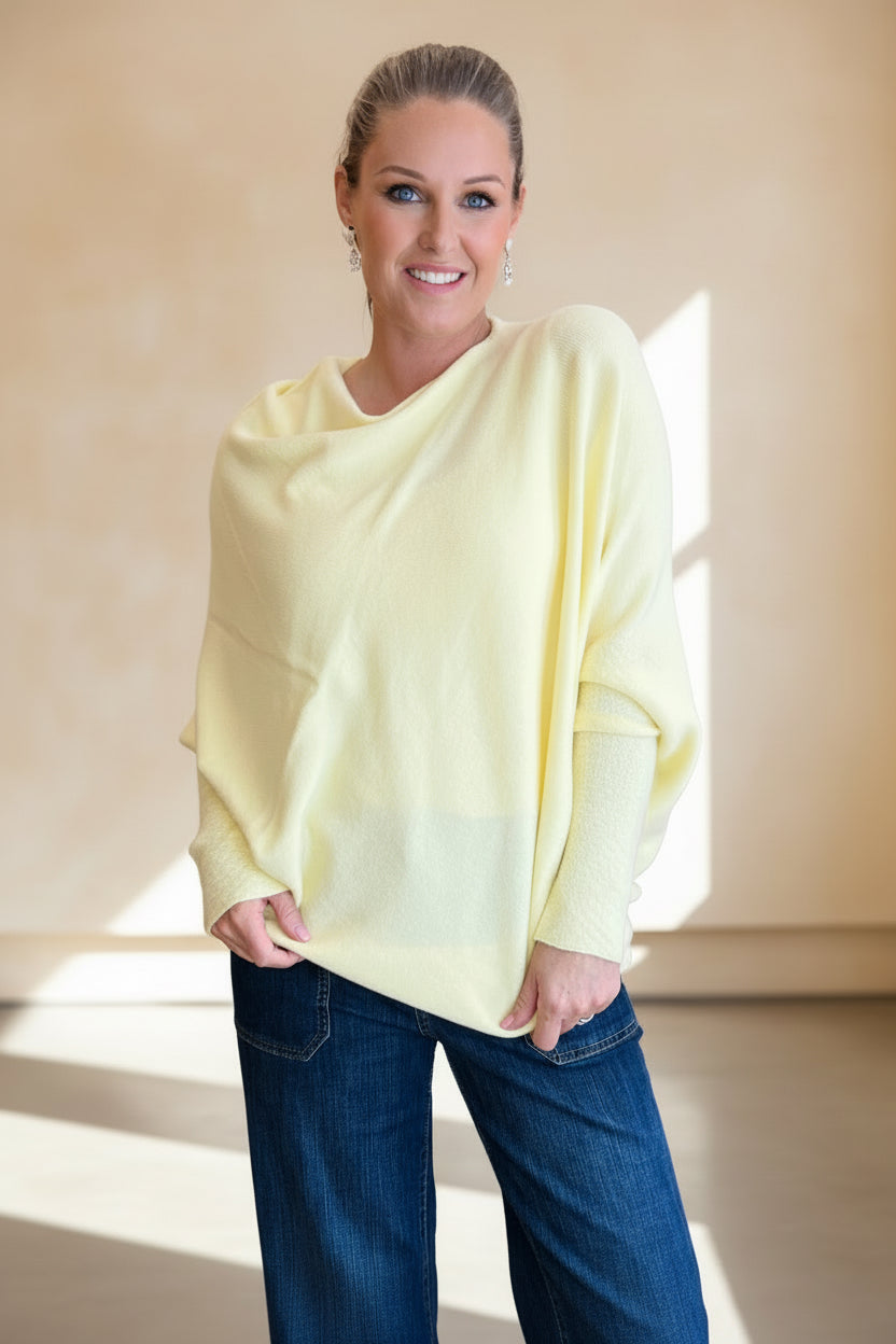 Asymmetric Slouch Italian Soft Knit