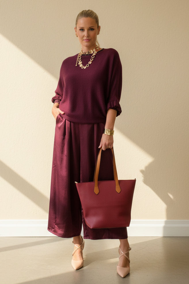 Fluted Sleeve Knit