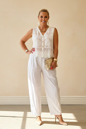 Tapered Cotton Trousers