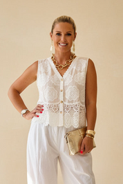 Rosa Crochet Waistcoat
