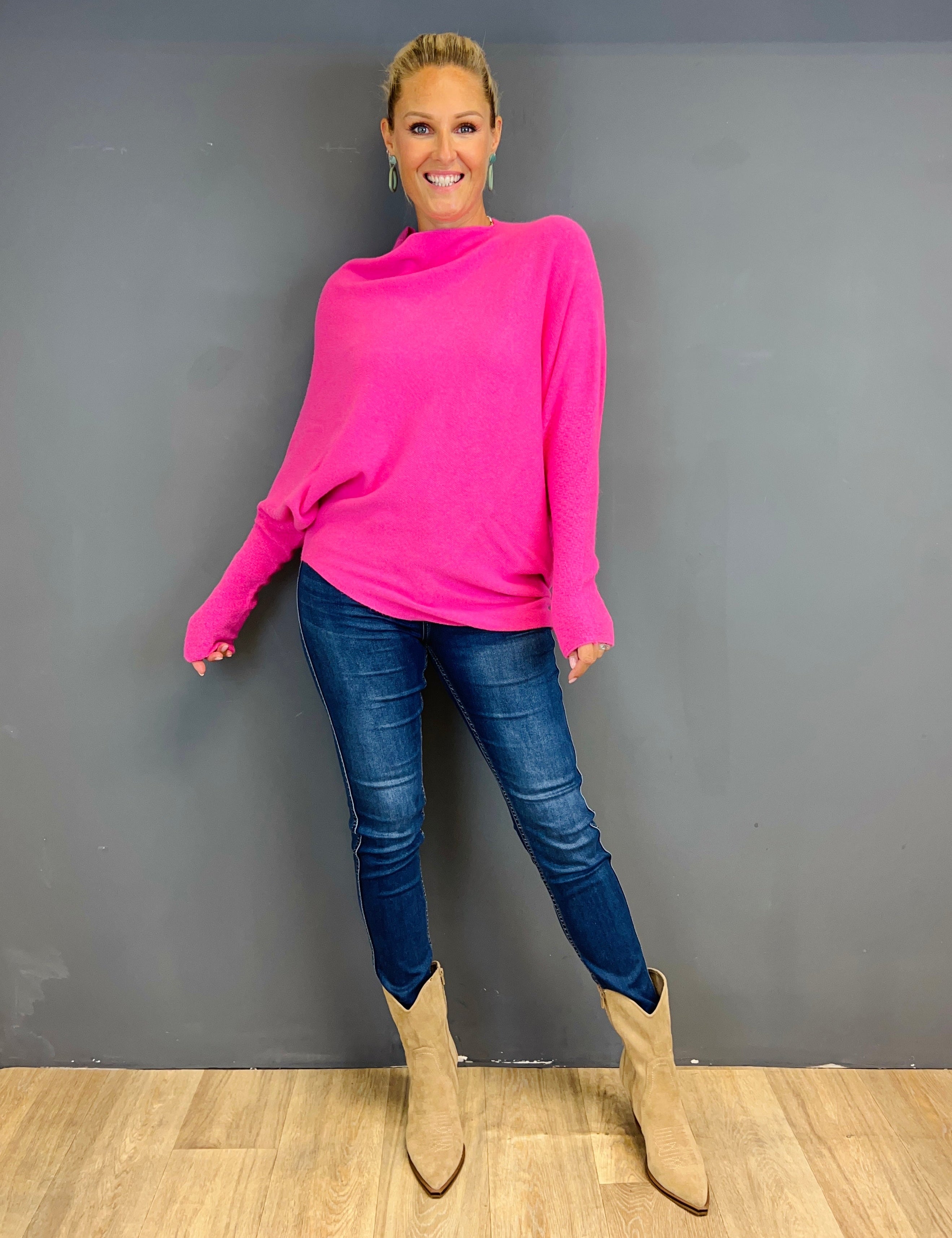 Asymmetric Slouch Italian Soft Knit