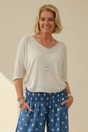 Linen Blend Layering Top