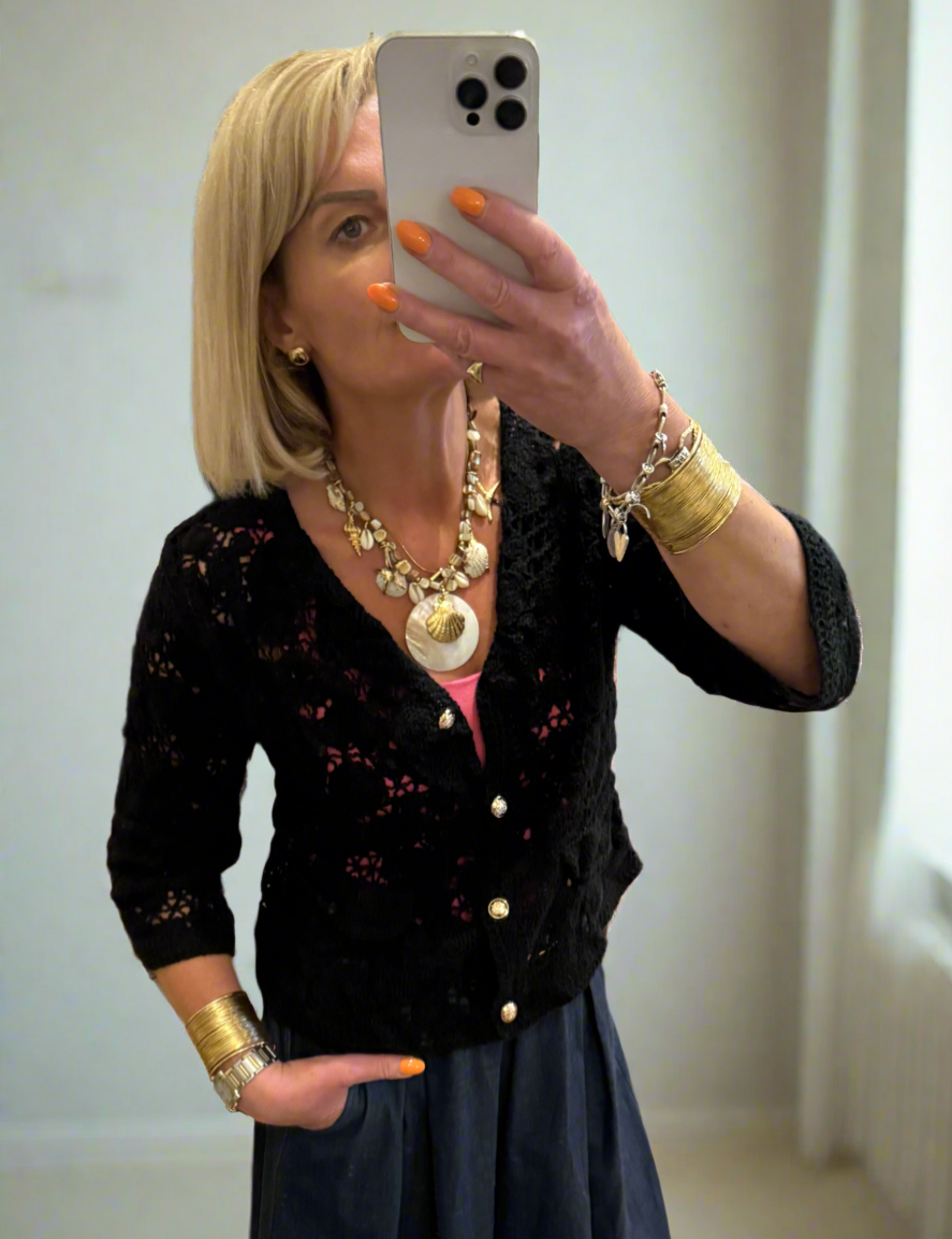 Co-Co Structured Crochet Jacket