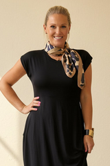 Leopard Silky Square Scarf
