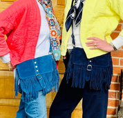 Suede Fringed Messenger Bag