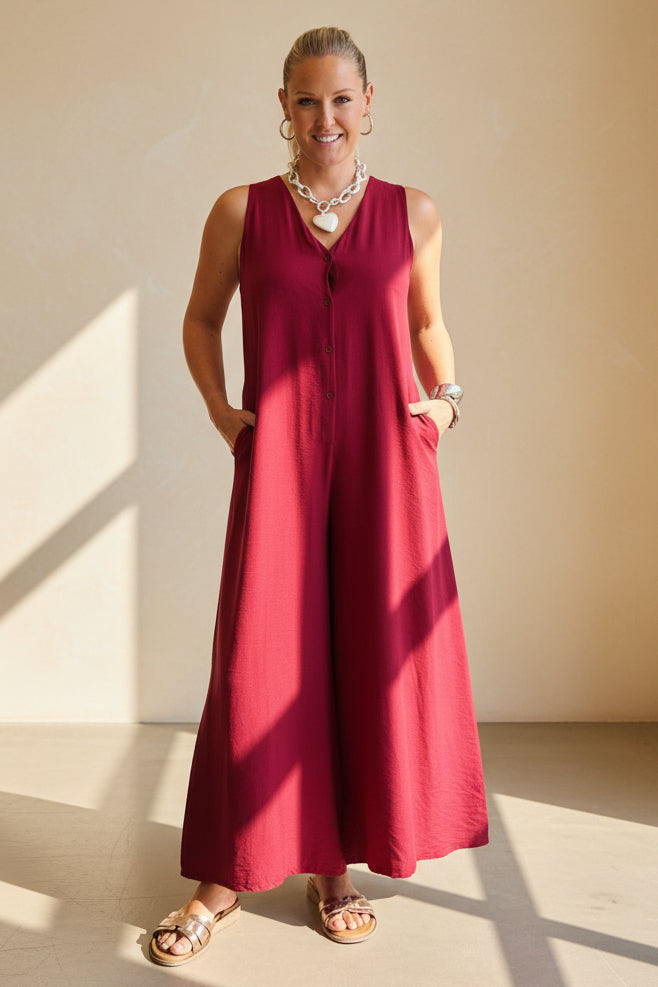 Sleevless Palazzo Jumpsuit