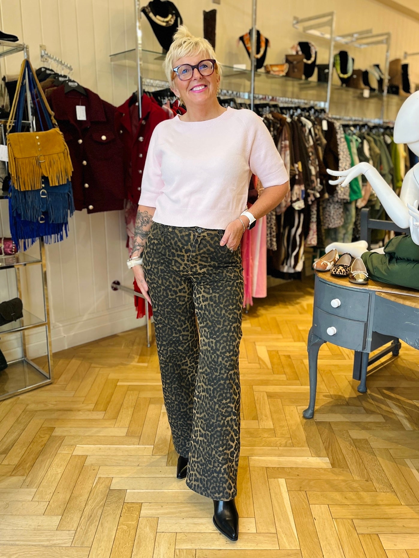 Leopard Print Jeans
