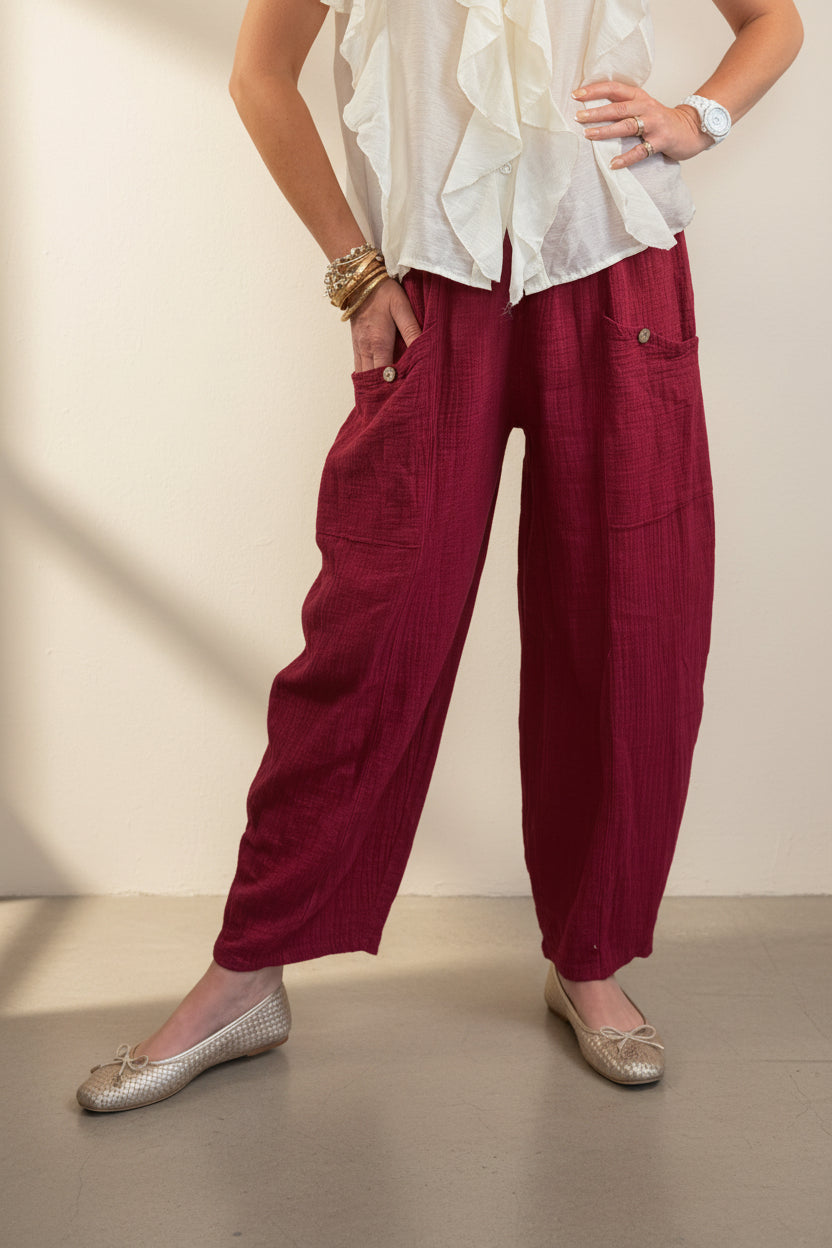 Demi - Light Weight Barrel Leg Joggers
