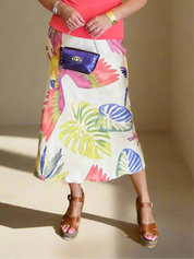 Satin Bias Cut Skirt - Various Prints