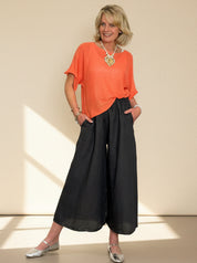 Linen Wide Leg Cullottes