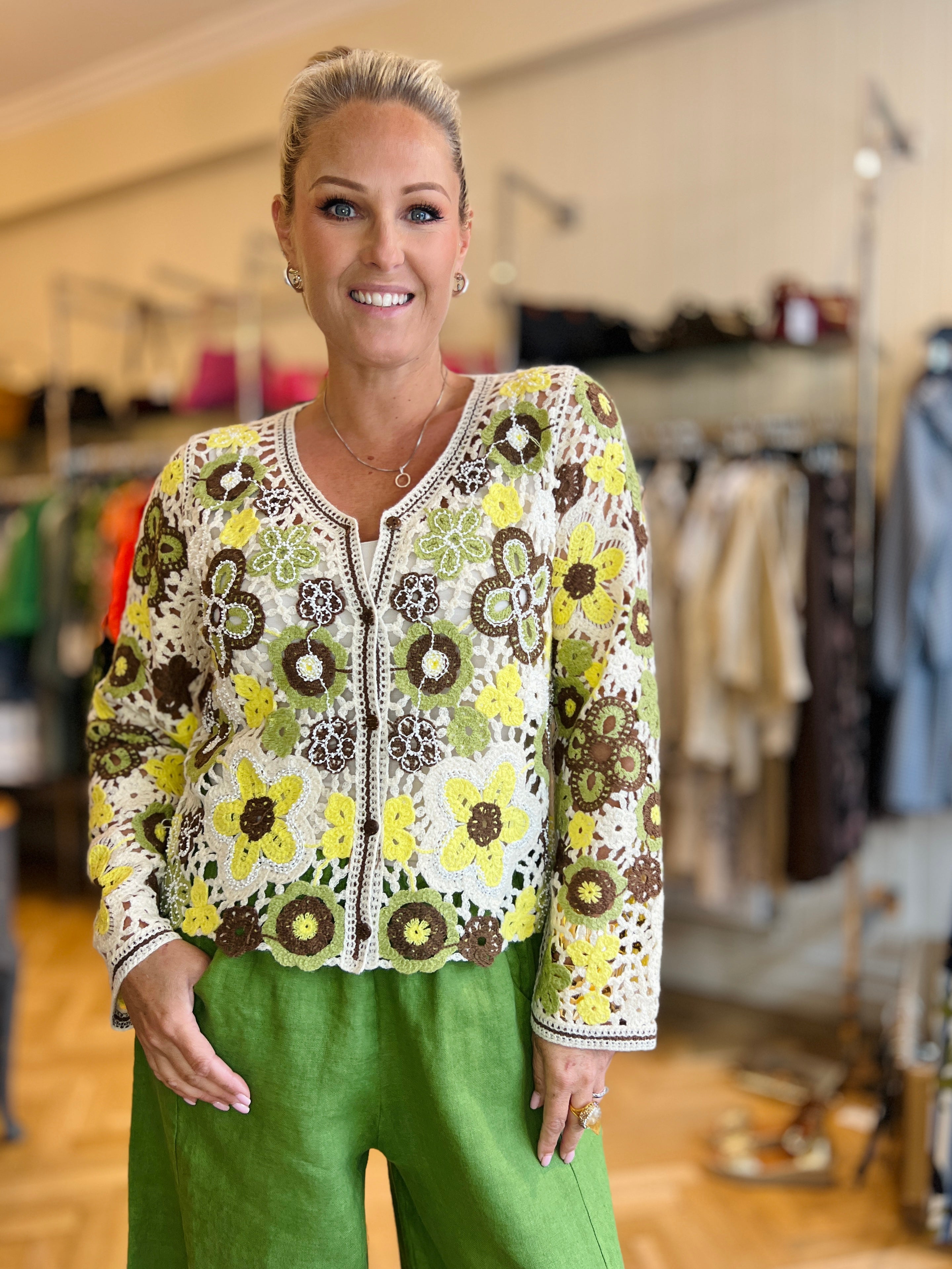 Wild Flower Crochet and Pearls Jacket