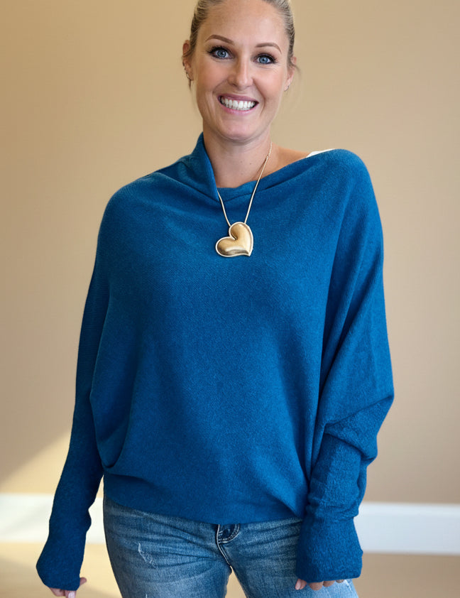 Asymmetric Slouch Italian Soft Knit