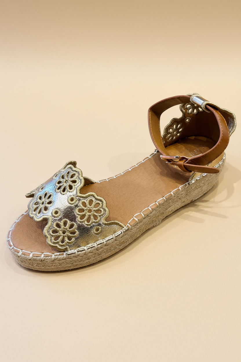 Capri Floral Espadrille Wedge