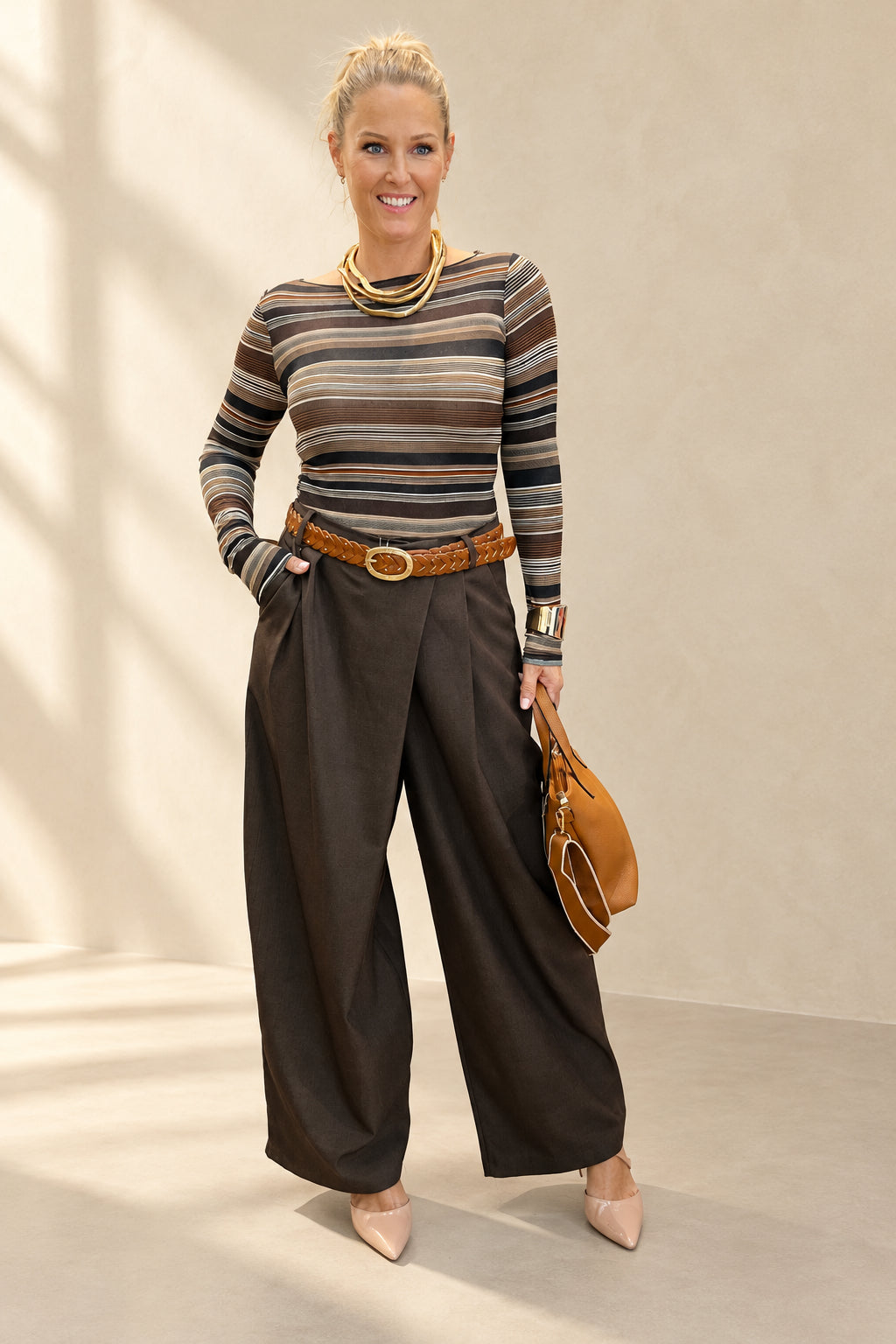 New Angela drape front Trousers
