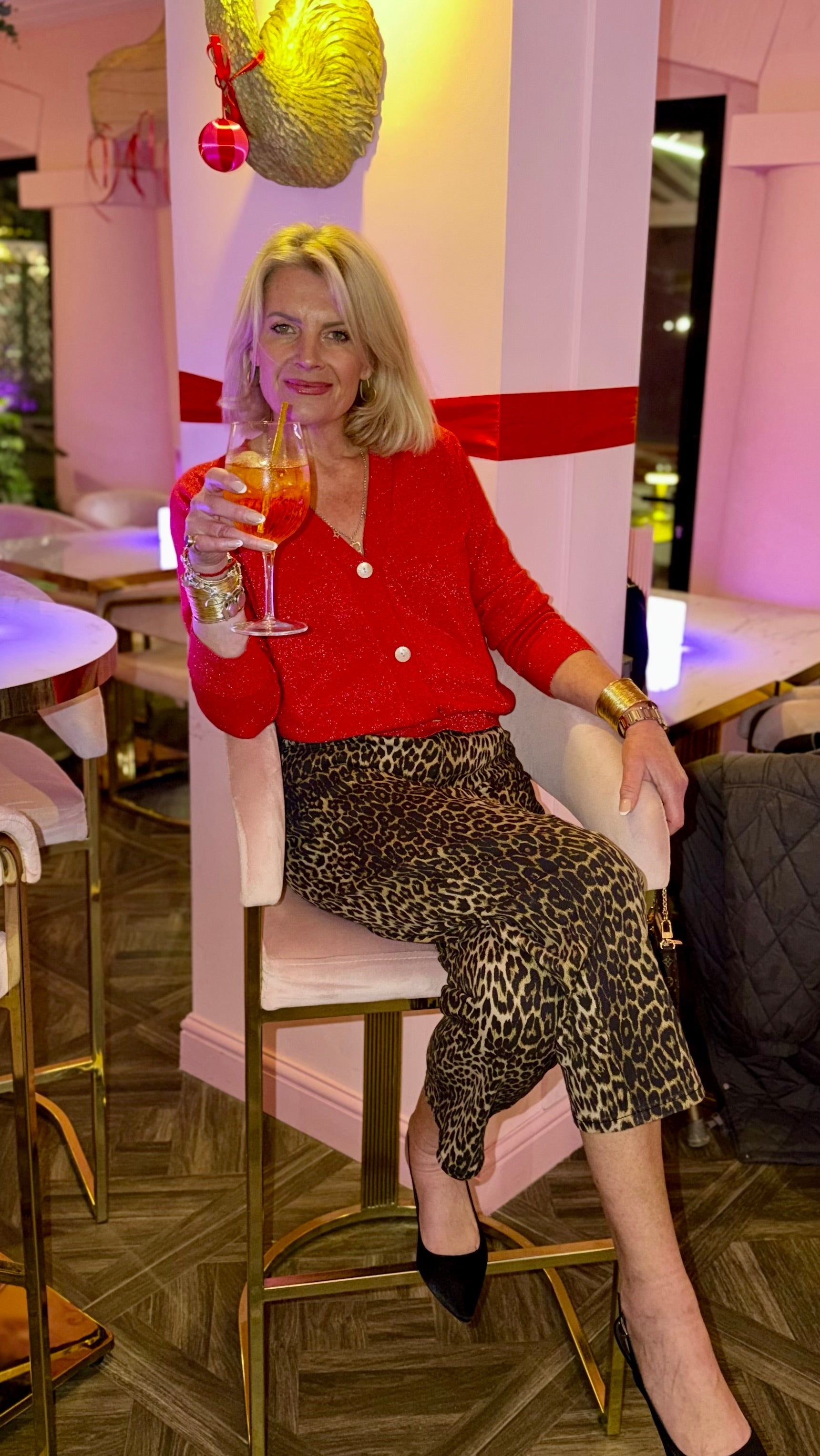 Barrel Leg Animal Print Jeans