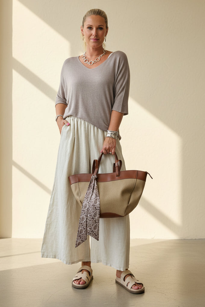 Linen Blend Layering Top