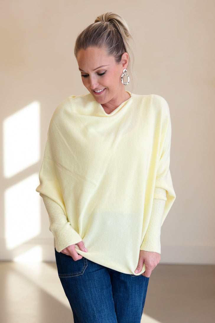 Asymmetric Slouch Italian Soft Knit