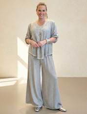 Sorrento Shirred Waist Palazzo Pants