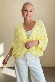 Textured Stitch Cross Over Batwing