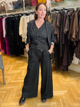 The Pinstripe Edit - Wide Leg Trousers