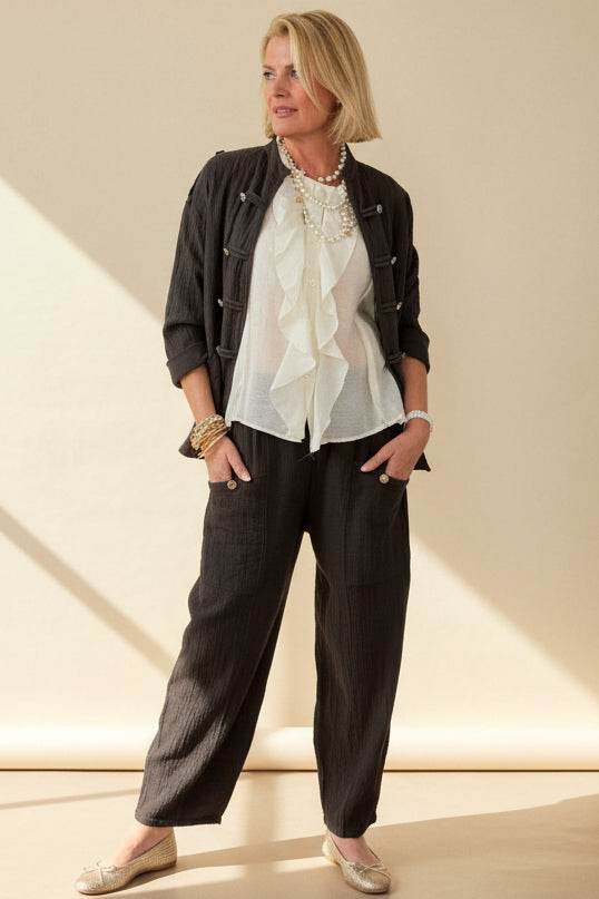 Demi - Light Weight Barrel Leg Joggers
