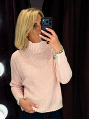 Contrast 'Hand Knit" jumper - Straight Hem