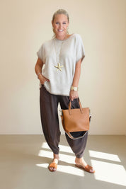 Boxy Fur trim Knit