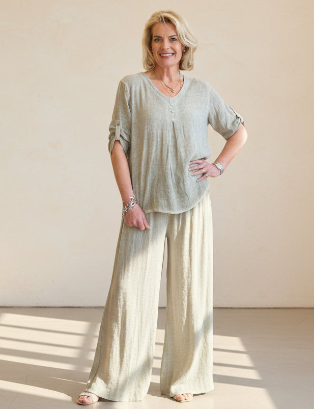 Sorrento - 3 Button V Neck Shirt