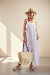 Linen Pinafore Dress