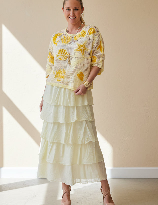 Tiered Ruffle Maxi Skirt