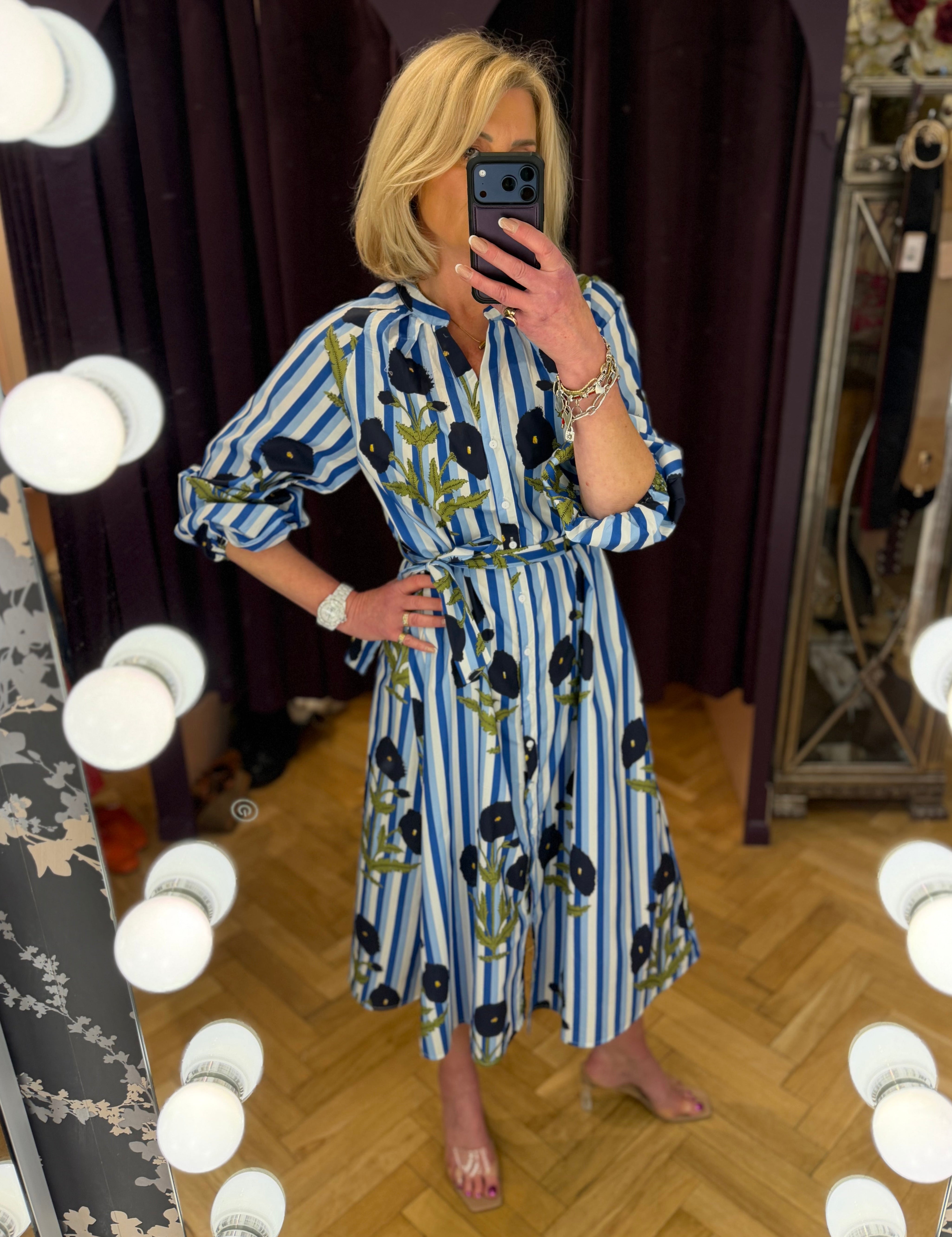 Lara Block Print  Dress