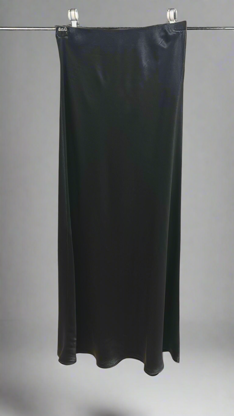 Satin Bias Cut Skirt - Plain