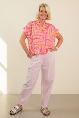 Tapered Cotton Trousers