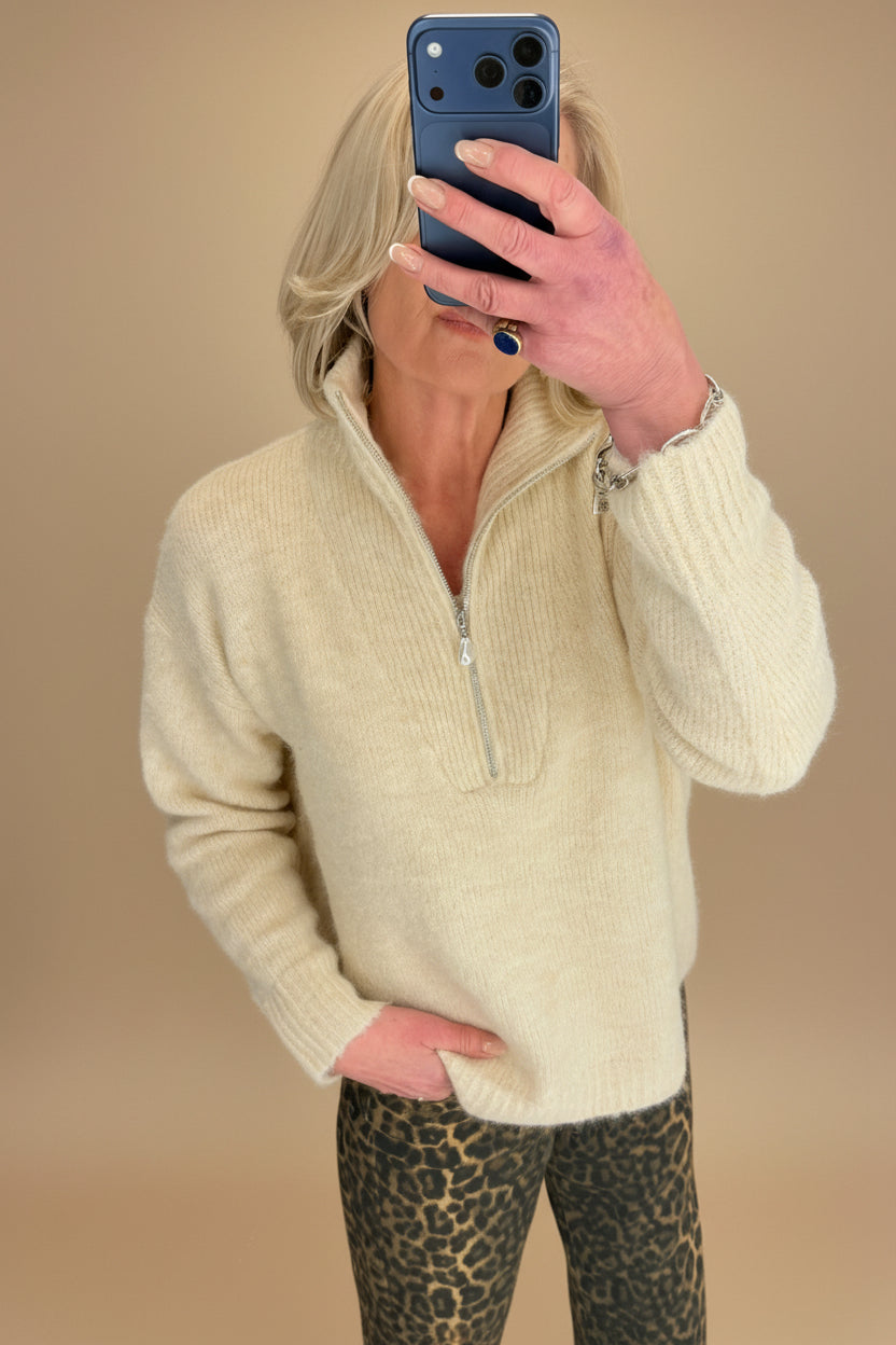 1/4 Zip Soft Knits - Plain