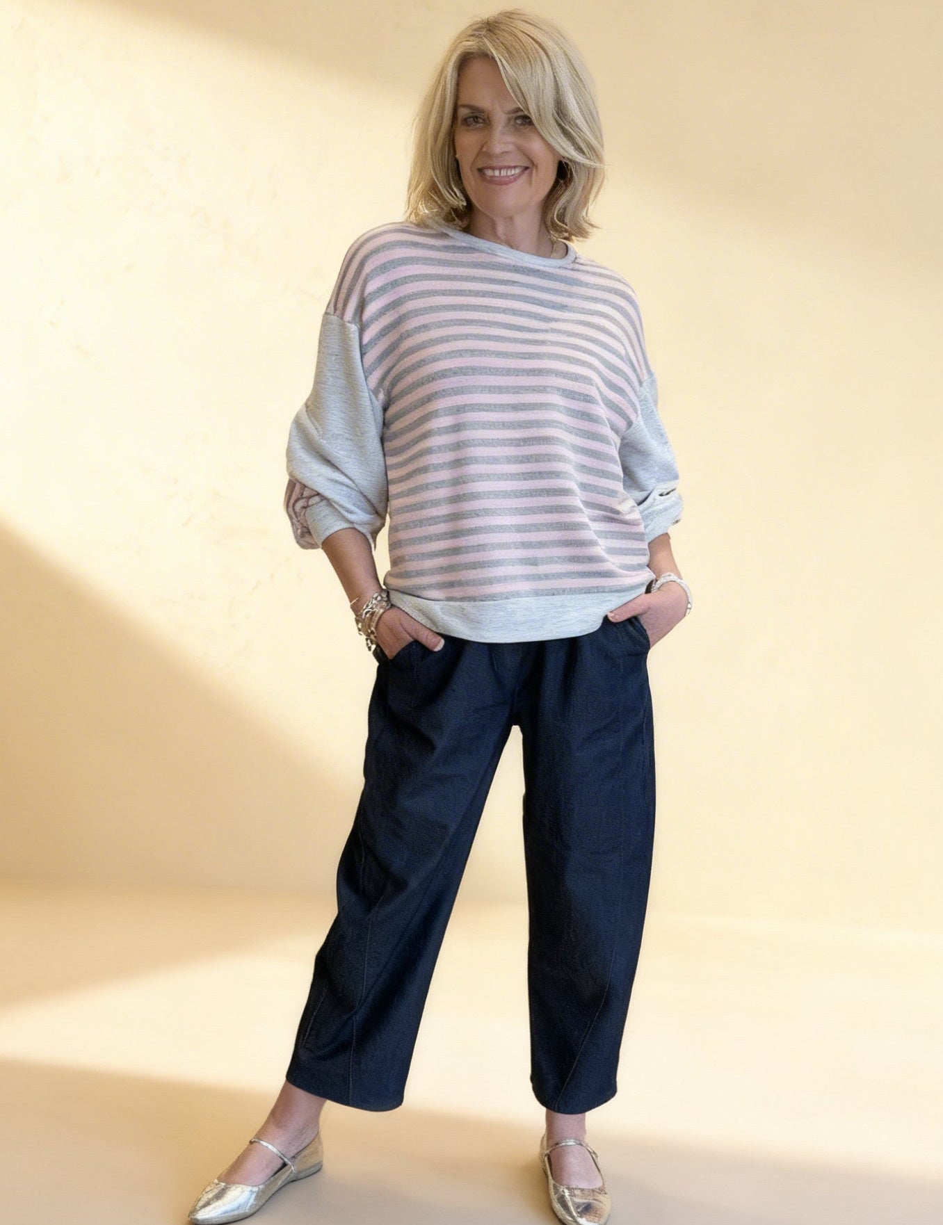 Coast Line - Balloon Sleeve Sweat Shirt