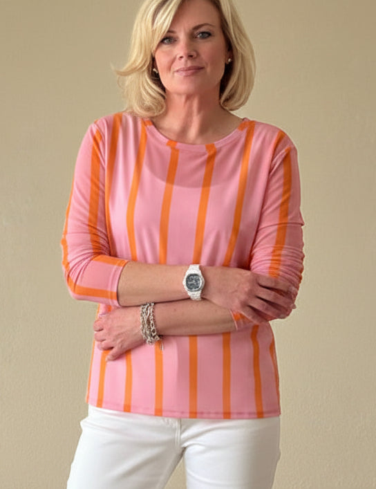 Henley Mesh Layering Top