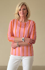 Henley Mesh Layering Top